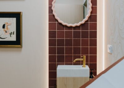 Détail, décoration, miroir, arche